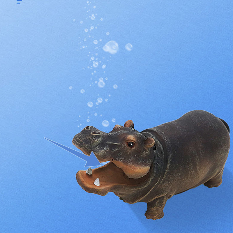 🌿 50% RABATT! 🦛 Akvarium Flodhästbubbeldekoration💦, vacker bubbeleffekt, skapar livlig undervattensmiljö✨