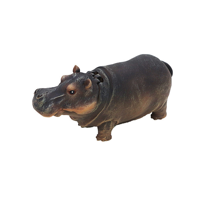 🌿 50% RABATT! 🦛 Akvarium Flodhästbubbeldekoration💦, vacker bubbeleffekt, skapar livlig undervattensmiljö✨
