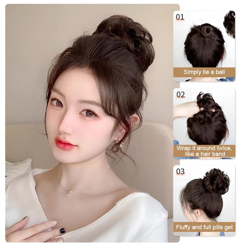 💇‍♀️ Köp 1 få 1 gratis! 🎀 Uppgraderad hårdel för fyllig och naturlig ”messy bun” – volymboost, hållbar & enkel att använda – perfekt present till henne 💝