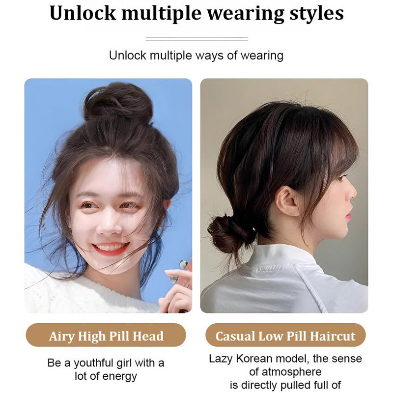 💇‍♀️ Köp 1 få 1 gratis! 🎀 Uppgraderad hårdel för fyllig och naturlig ”messy bun” – volymboost, hållbar & enkel att använda – perfekt present till henne 💝