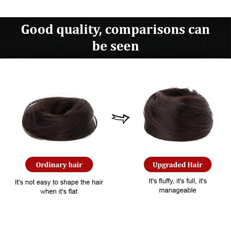 💇‍♀️ Köp 1 få 1 gratis! 🎀 Uppgraderad hårdel för fyllig och naturlig ”messy bun” – volymboost, hållbar & enkel att använda – perfekt present till henne 💝
