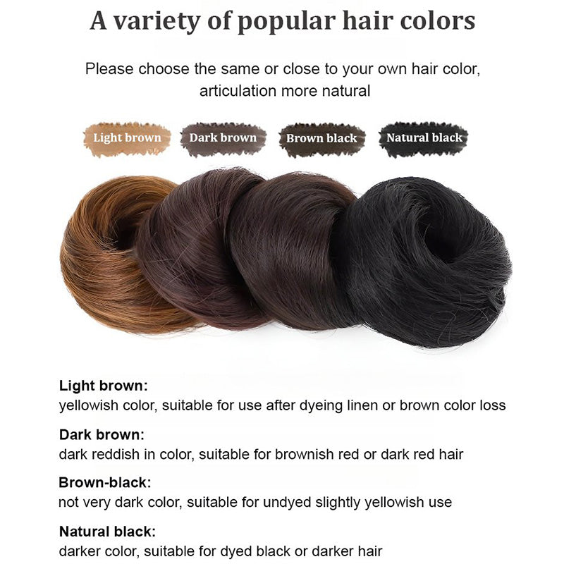 💇‍♀️ Köp 1 få 1 gratis! 🎀 Uppgraderad hårdel för fyllig och naturlig ”messy bun” – volymboost, hållbar & enkel att använda – perfekt present till henne 💝