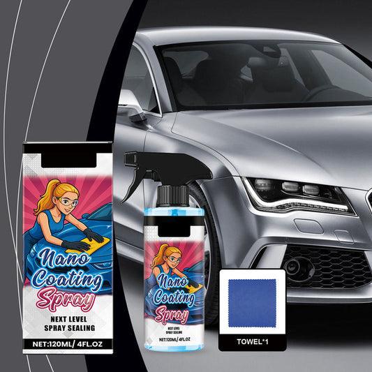 🚗 KÖP 2 FÅ 1 GRATIS! ✨ Bilpolishspray + Mikrofiberduk - Återställer glansen och skyddar lacken på några minuter, reptålig formula ☀️🧽