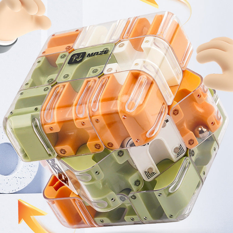 🎁🎄För julförsäljning 60% rabatt🧩Stor labyrint 3D-pussel labyrint kub - engagerande hjärngympa leksa