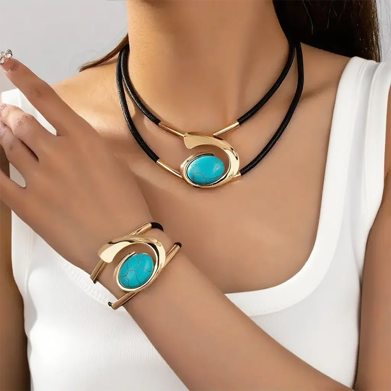 Vintage Boho halsband & armband set