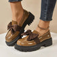 Chic och Söt Platåloafers med Rosett