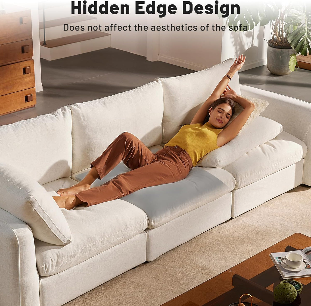 🛋️ SISTA DAGEN - KÖP 2 FÅ 3! ✨ Couch Stöddyna för Hängande Säten - Högdensitets Skum med Nedslipad Bas för Bättre Komfort & Ryggstöd 🏠💫