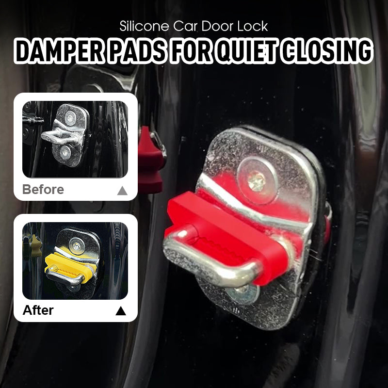 🚗 KÖP 3 FÅ 5! ✨ Silikondämpare för Bildörrlås - Ljuddämpande Tätning med Självhäftande Design för Mjuk och Tyst Stängning 🔇🧤