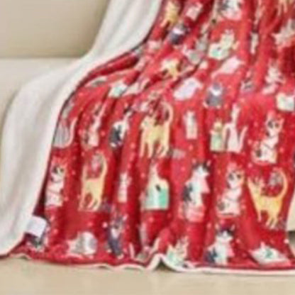 Fluffig och mysig filt med jultema