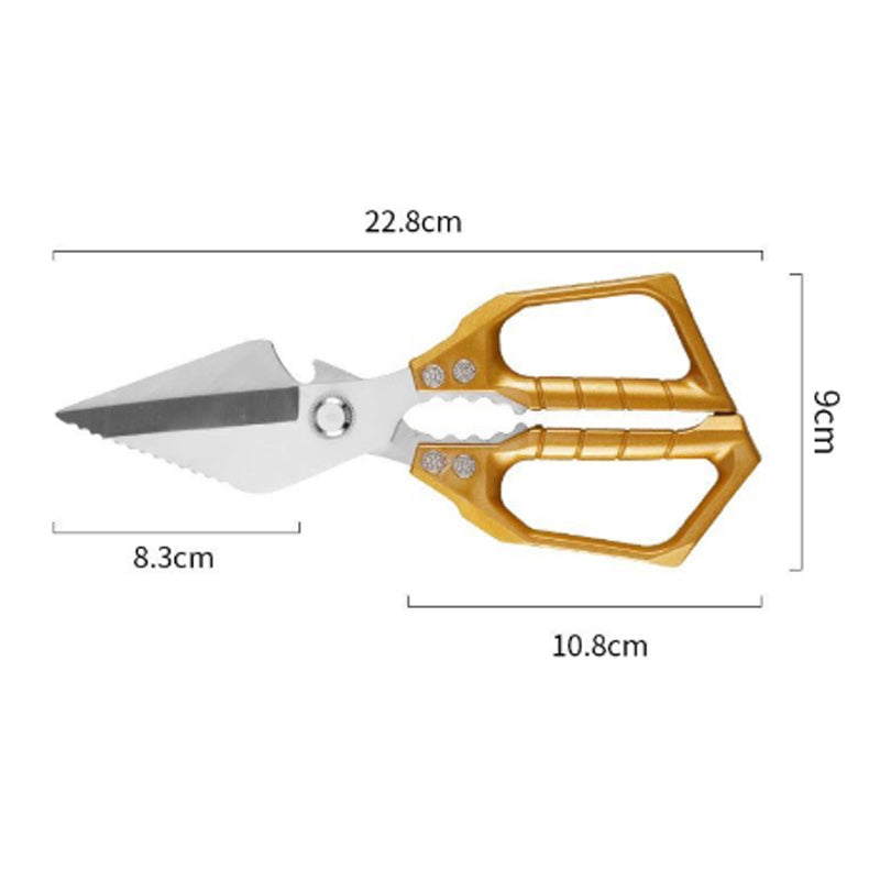 ✂️50% RABATT!✨MULTIFUNKTIONELL KÖKSSAX🍗Skär Ben & Öppnar Förpackningar, Ergonomiskt Handtag & Diskmaskinsäkert, Inkluderar Skalverktyg🔧