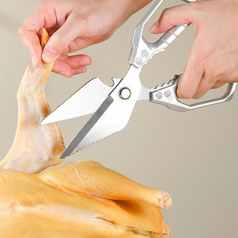 ✂️50% RABATT!✨MULTIFUNKTIONELL KÖKSSAX🍗Skär Ben & Öppnar Förpackningar, Ergonomiskt Handtag & Diskmaskinsäkert, Inkluderar Skalverktyg🔧