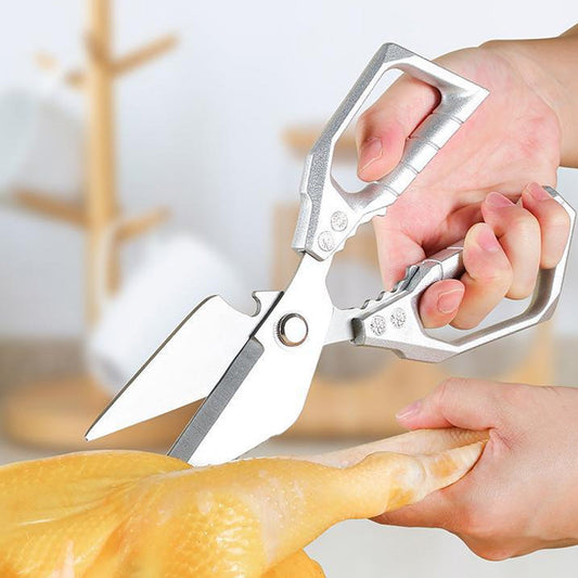 ✂️50% RABATT!✨MULTIFUNKTIONELL KÖKSSAX🍗Skär Ben & Öppnar Förpackningar, Ergonomiskt Handtag & Diskmaskinsäkert, Inkluderar Skalverktyg🔧