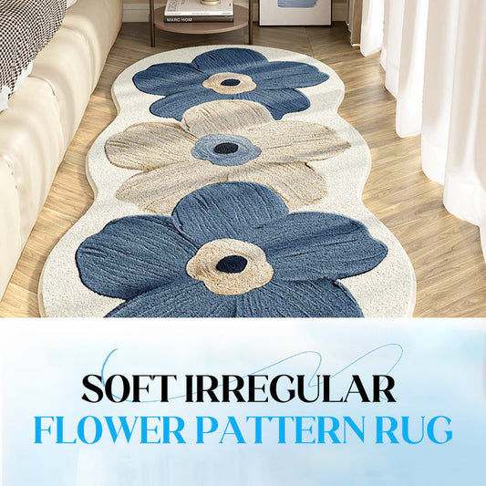 🎅 55 % rabatt – Ultra mjuk matta med oregelbundet blommönster! 🌸🧡 Lyxig komfort och lekfull look för sovrummet eller vardagsrummet! 🛋️✨