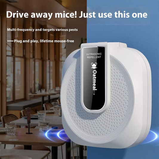 ⚡Köp mer, få mer gratis🎉 Intelligent ultraljudsavskräckare – 360° mot gnagare, lätt och bärbar 🚫📦