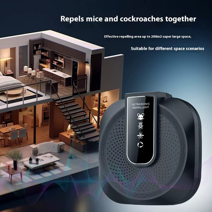 ⚡Köp mer, få mer gratis🎉 Intelligent ultraljudsavskräckare – 360° mot gnagare, lätt och bärbar 🚫📦