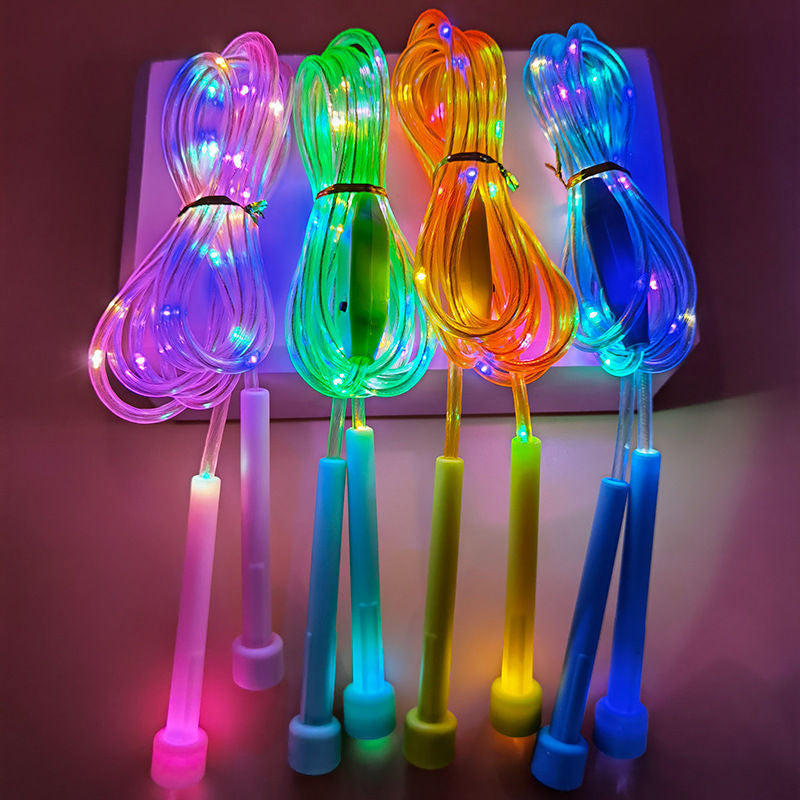 📢📢Köp 1 få 1 gratis🪀Hopprep för barn med färgglada LED-lampor✨