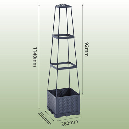 🪴55% RABATT NU☀️Upphöjda blomlådor med spaljé till trädgården💧