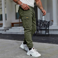 👖 50% RABATT NU!🛠️ Herr Arbetsbyxor Cargo Sweatpants – Taperade Joggers & Dragsko – Multi-Ficka Streetwear 🔥