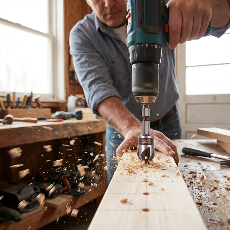 🛠️50% RABATT NU! 🔩 Försänkningsborrset för träbearbetning (5 ST/3 ST) – Rena hål, hållbara och tidsbesparande ⚙️