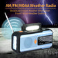 📻🔋 Solcells- och vevdriven nödradio – FM/AM/NOAA, LED-ficklampa & nödladdning för mobilen ⛺⚡
