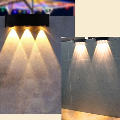 😍En lampa för att försköna din trädgård – utan att spendera ett öre på el✨Flerfärgad solcellsvägglampa för utomhusbruk✨