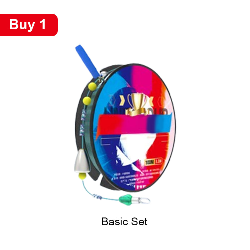 🎣 50% RABATT NU! 🌊 Automatisk Fiskeset – Automatisk Bottensökning & Färdigriggad – 100m Lina & Självlysande Flöte 🐟