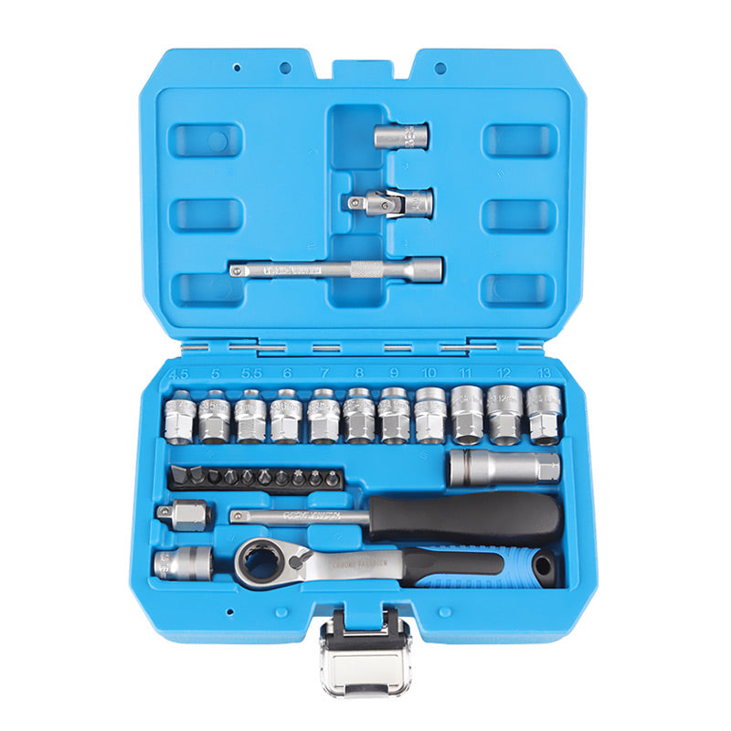 🔧 50 % RABATT NU! 🛠️ Kärna spärrnyckel hylsnyckelsats 29st – CR-V stål, mångsidiga bits & portabelt fodral – perfekt för hem-, bil- och DIY-reparationer 🚗