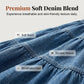 👗 50% RABATT NU! 👖 Denim maxikjol – hög midja & skiktad A-linje – Knapp framtill & vintage charm – perfekt för en elegant, avslappnad look ✨
