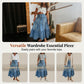 👗 50% RABATT NU! 👖 Denim maxikjol – hög midja & skiktad A-linje – Knapp framtill & vintage charm – perfekt för en elegant, avslappnad look ✨