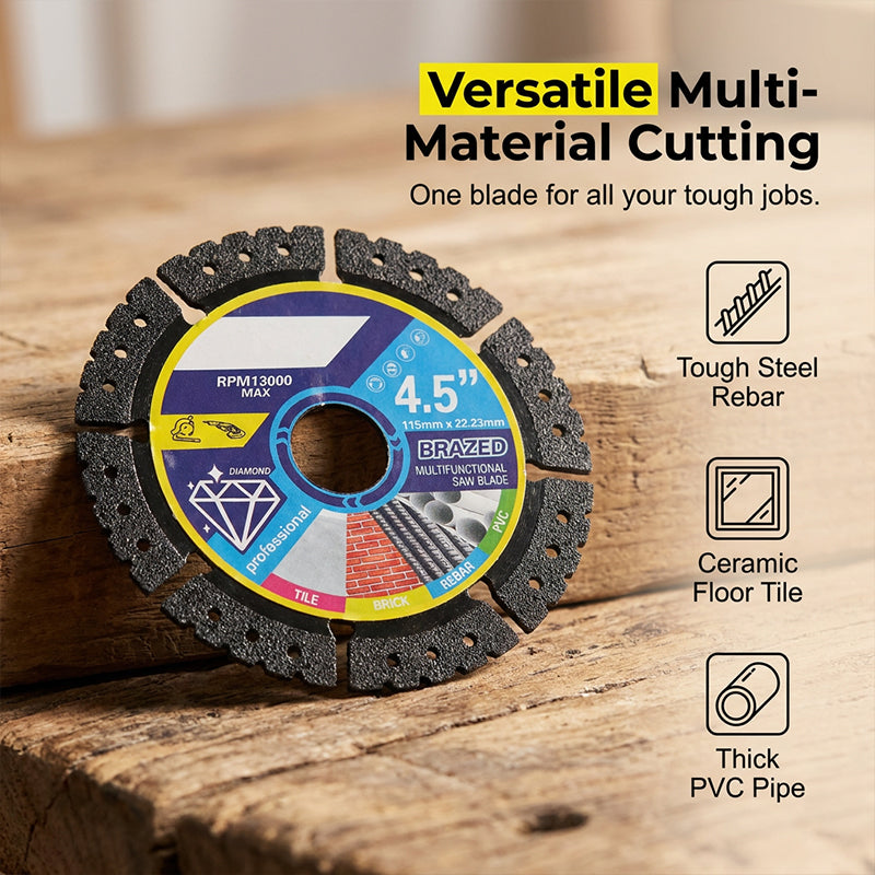 🔥 50 % rabatt! 💎 4,5-tums diamantklinga för flera material – För kapning av kakel, sten och betong; hållbar och pålitlig 🛠️⚙️