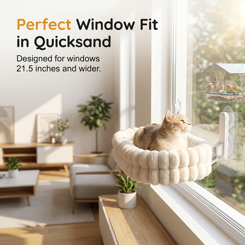 🐱 50 % RABATT NU! ☀️ Hopfällbar kattfönsterhängmatta med sugkoppar – bekväm solplats & platsbesparande ✨