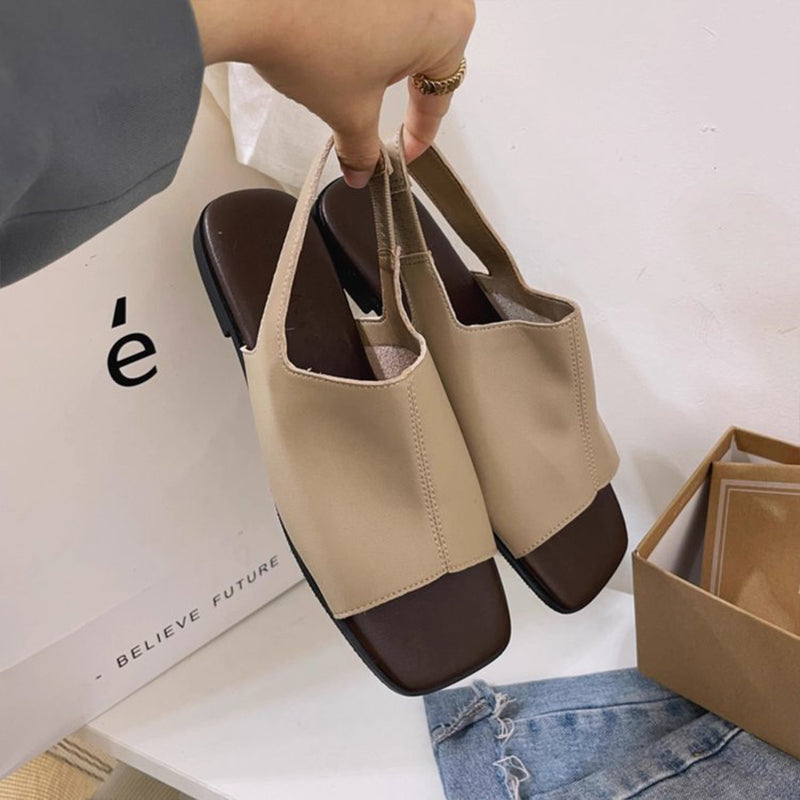 🔥2026 års nyhet👡Retro-sandaler med fyrkantig tå och hälrem för damer