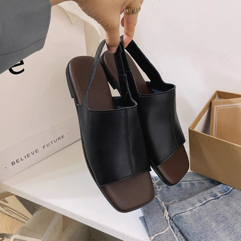 🔥2026 års nyhet👡Retro-sandaler med fyrkantig tå och hälrem för damer