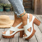 👡 BEGRÄNSAD TID: 50 % RABATT! ✨ Dam-sandaler med korsade remmar och platå – tjock klack, justerbara, halkfria