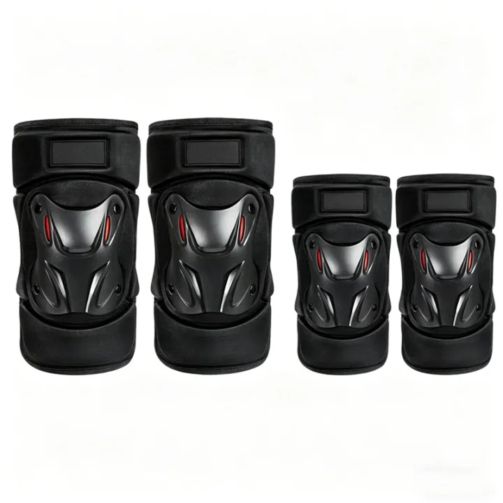 🛡️ 50% RABATT NU! 🏍️ Knä- & Armbandsskydd Set för Motorcykel