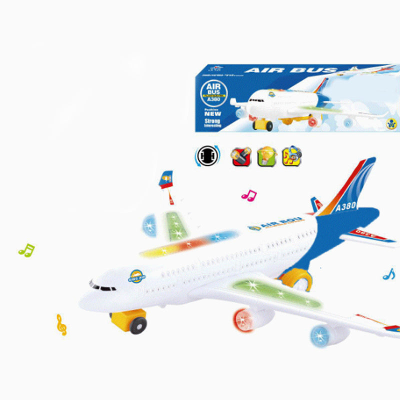 ✈️ 50 % RABATT NU! 🎵 Elektriskt modellflygplan med ljud och LED-lampor – allriktningsstyrning, dynamisk musik & säkert material – perfekt för barn 3+ 🌟