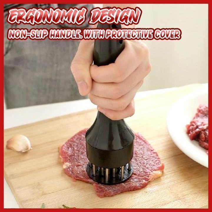 🥩 50% RABATT NU! 🍖 Köttmörare i Rostfritt Stål – 20 Nålar & Marinadspruta 👨‍🍳