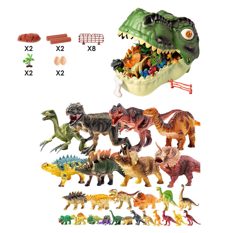 🦖 The Toy That Tidies Itself – T-Rex Head Storage Box with 12 Lifelike Dinos. 50% Off. UK Stock