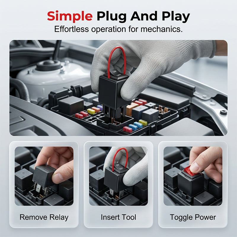 🛒50% RABATT NU! 🚗Relätestare och förbikopplingssats för fordon – Snabb Diagnos vid Bilunderhåll 🔧✨