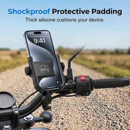 🔥 50% OFF! 🚲 Bike Mount for Your Phone with Quick-Release Clip – Shock-Resistant, 360° Rotatable, and Fits All Models – Perfect for Navigation and Outdoor Cycling – Safe and Practical 🛡️✨