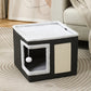 🐱 50 % RABATT NU! 🏠 Foldable 2-in-1 cat cube house – två nivåer, integrerad klösmatta & hopfällbar design – perfekt för små utrymmen 🧶