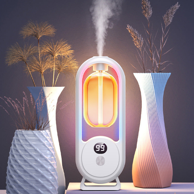 🌸 50 % RABATT NU! 💨 Automatisk aromaterapi diffusor – 5 nivåer justering, väggmontering & bordsplacering, färgglatt nattljus – perfekt för avkoppling hemma eller på kontoret 🕯️