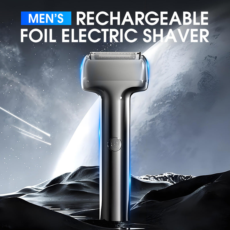 🪒 50% RABATT NU! Uppladdningsbar folierakapparat för män – slät, skonsam & tyst – perfekt för daglig rakning och resan ✨🧔