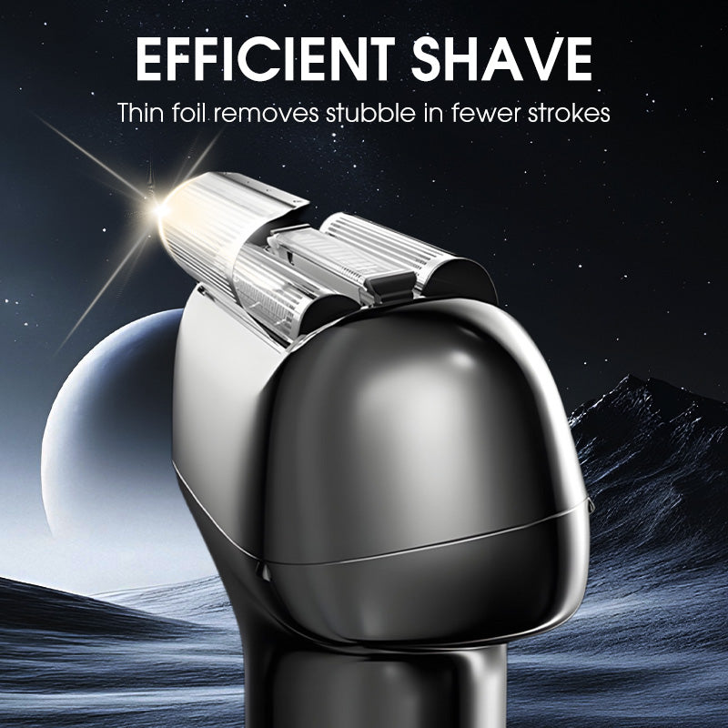 🪒 50% RABATT NU! Uppladdningsbar folierakapparat för män – slät, skonsam & tyst – perfekt för daglig rakning och resan ✨🧔