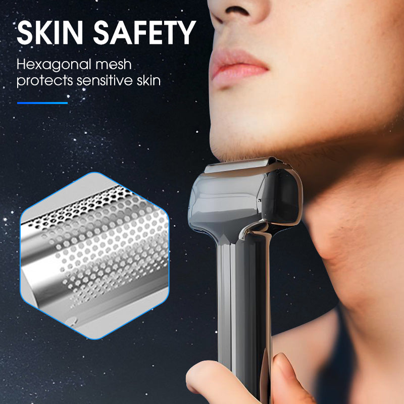🪒 50% RABATT NU! Uppladdningsbar folierakapparat för män – slät, skonsam & tyst – perfekt för daglig rakning och resan ✨🧔
