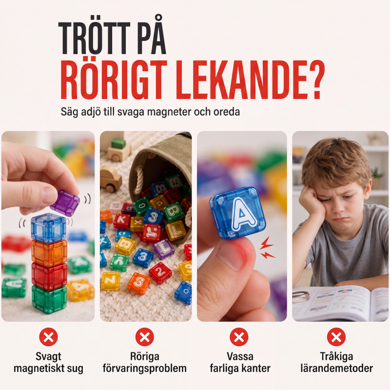 🧲 50 % RABATT NU! 🔢 Magnetiska bokstavs- och sifferkuber för barn – 40 delar, 360° stapling & lärande genom lek – perfekt för förskolebarn 📚