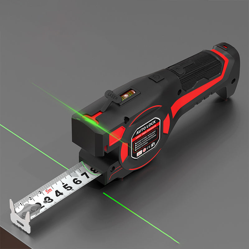 2-i-1 måttband med laserguide