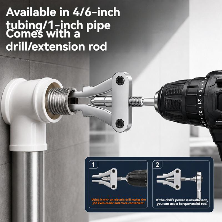 🔧 50 % RABATT NU! 🛠️ Verktyg för utdragning av trasiga rör – universalpassning 1/2", 3/4" & 1" – dubbel drift & brett utdragningsområde – perfekt för rörreparationer hemma 🚰