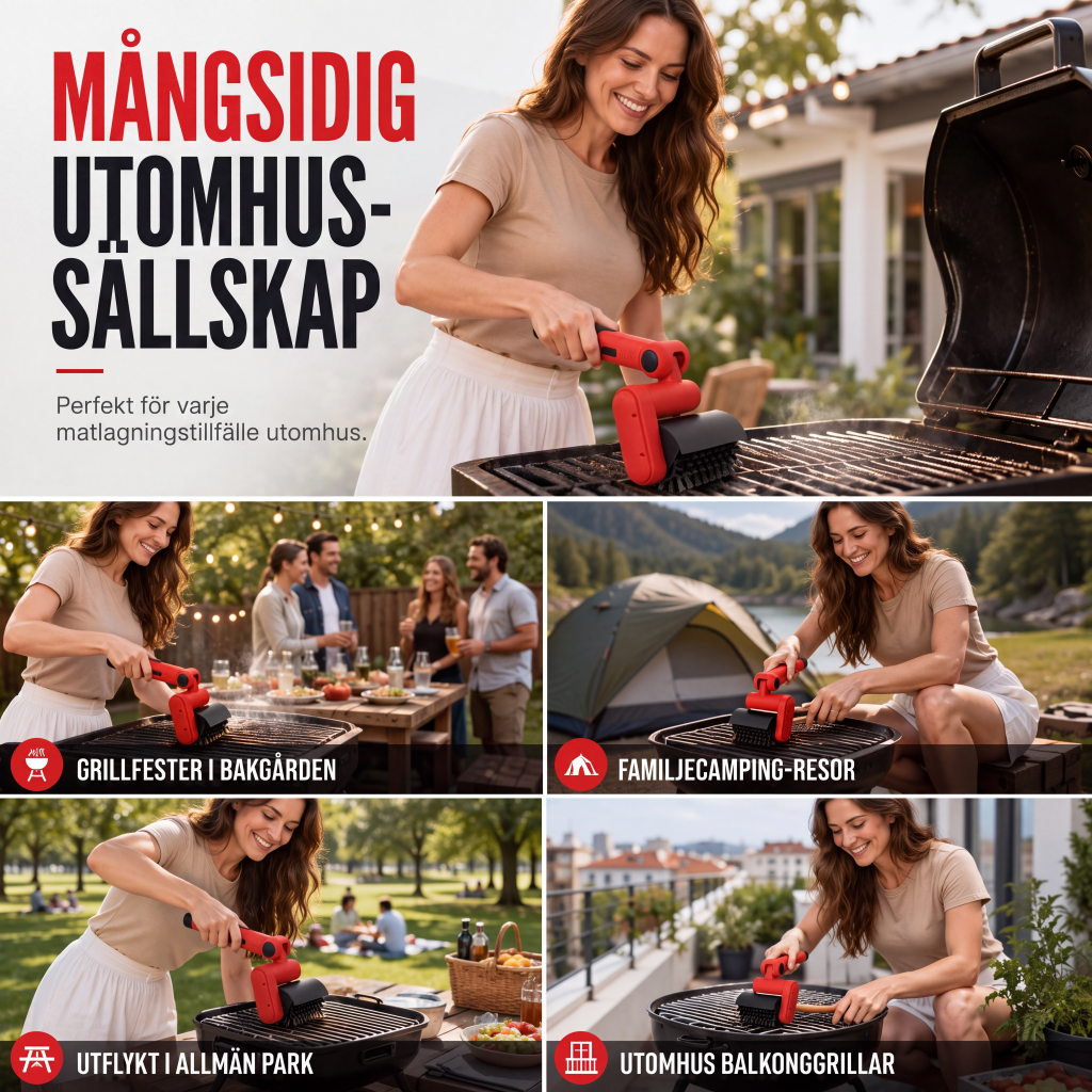 Elektrisk rengöringsborste för BBQ-grill
