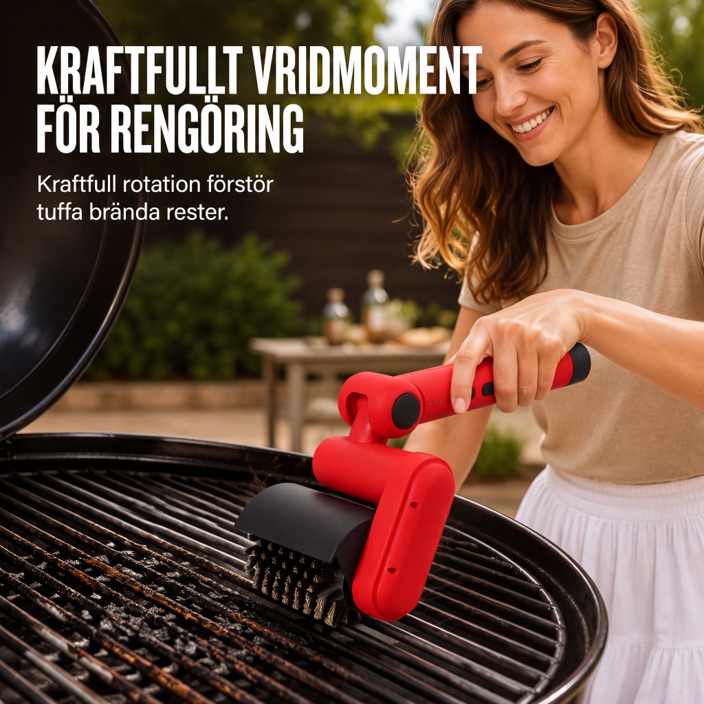 Elektrisk rengöringsborste för BBQ-grill